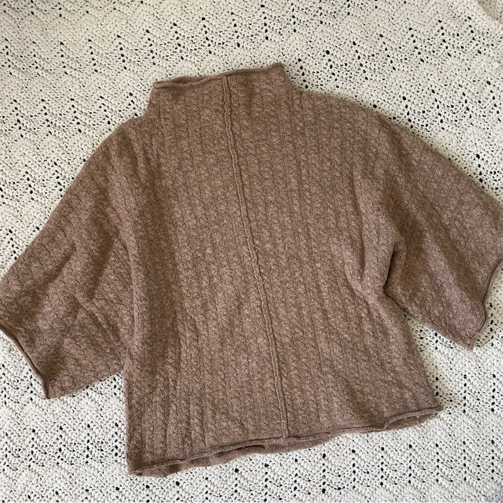 Sundance Lambswool Cashmere Angora Rabbit Hair Sweater Brown (Large)